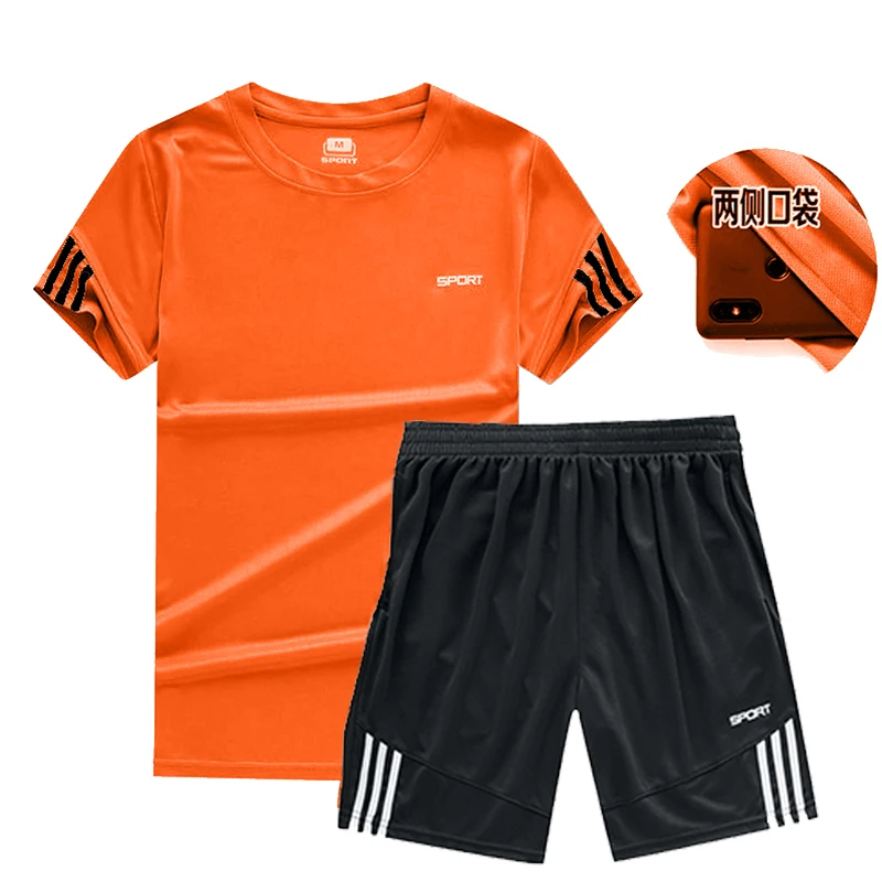 2021 Men Casual Set Fashion 2 PCS Sweat Suit Striped Short Sleeve T-shirt Shorts Sets Male Sportswear Tracksuit Summer Sportsuit
2021 Men Casual Set Fashion 2 PCS Sweat Suit Striped Short Sleeve T-shirt Shorts Sets Male Sportswear Tracksuit Summer Sportsuit