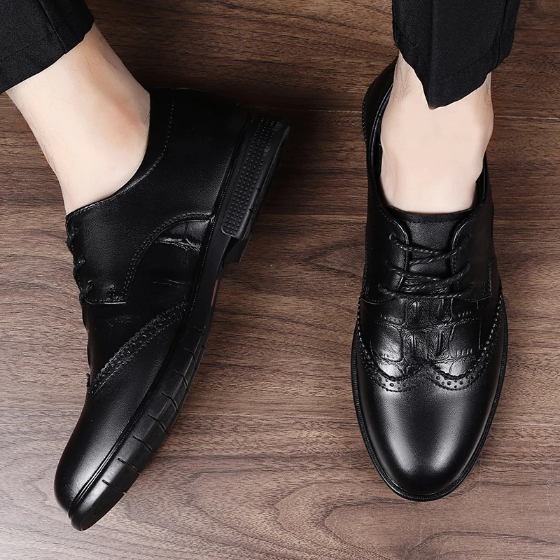 Men's Casual Shoes Trend Wild Fashion Men's Shoes Comfortable breathable and non-slip soft Shoes Men Leather Shoes Black
Men's Casual Shoes Trend Wild Fashion Men's Shoes Comfortable breathable and non-slip soft Shoes Men Leather Shoes Black