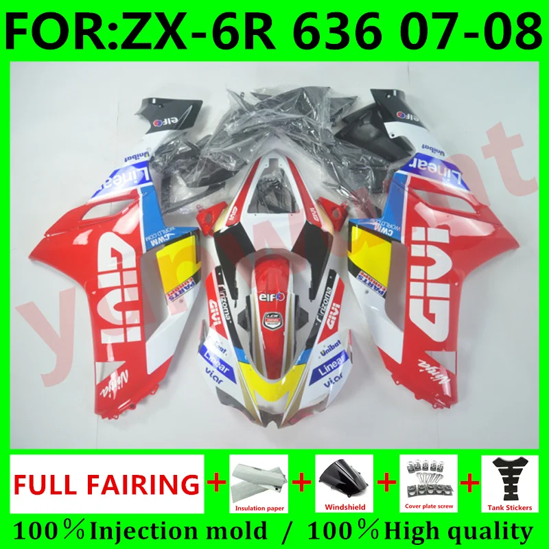 New Motorcycle Injection mold Fairings Kit Fit For Kawasaki Ninja ZX-6R ZX6R 636 2007 2008 07 08 bodywork fairing set red white
New Motorcycle Injection mold Fairings Kit Fit For Kawasaki Ninja ZX-6R ZX6R 636 2007 2008 07 08 bodywork fairing set red white