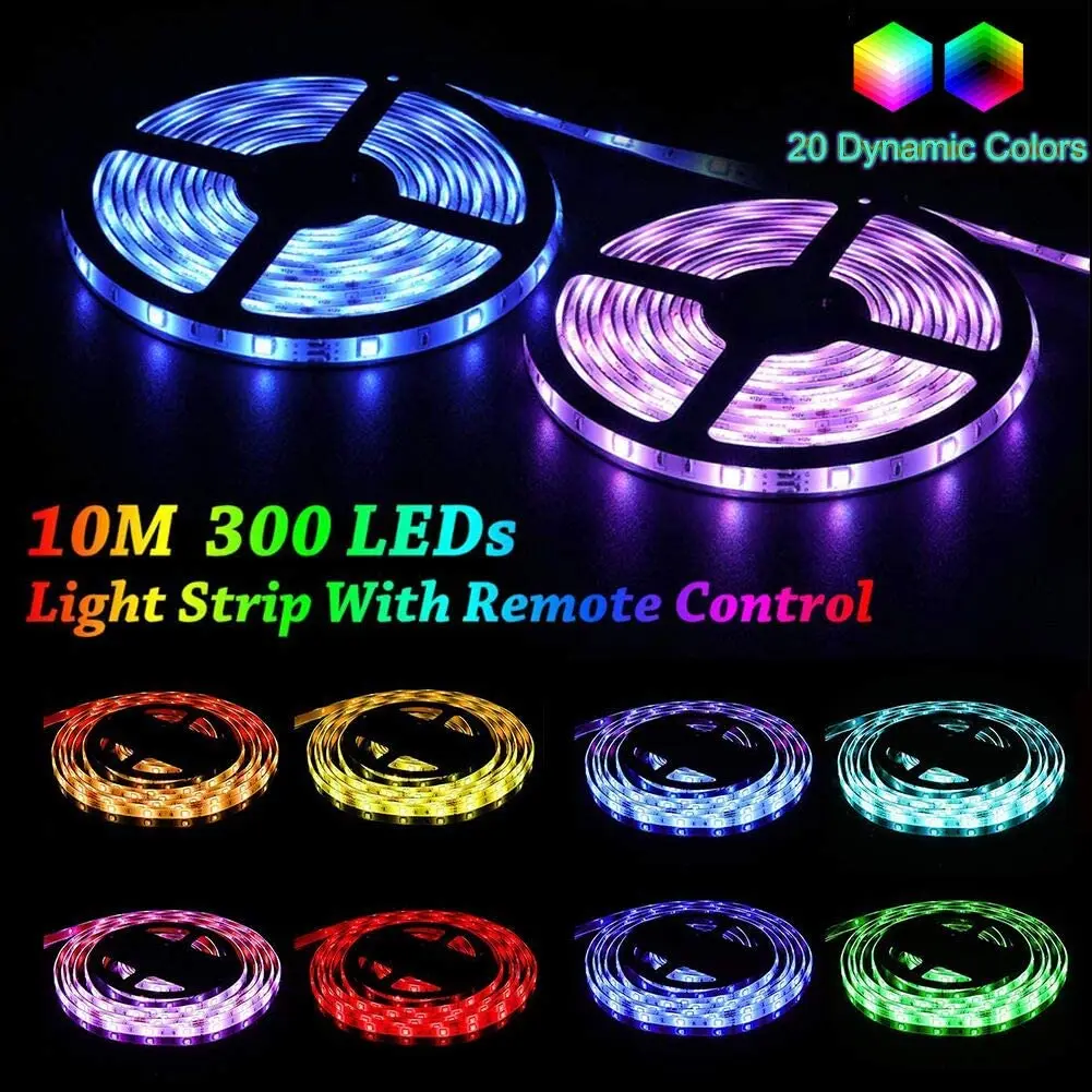 32.8Ft/10M 300LED Light Strip SMD 5050 Waterproof Flexible RGB Strip Lights with 44 Keys IR Remote for Cabinet Party Christmas
32.8Ft/10M 300LED Light Strip SMD 5050 Waterproof Flexible RGB Strip Lights with 44 Keys IR Remote for Cabinet Party Christmas