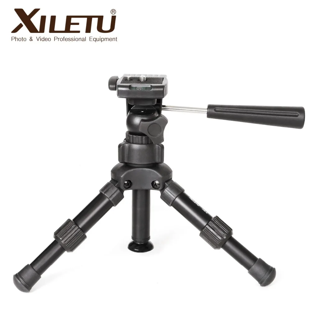 

XILETU XB-2 Mini Tabletop Tripod Flexible Portable For DSLR Nikon Digital Camera with Three Dimensional Panoramic Tripod Head