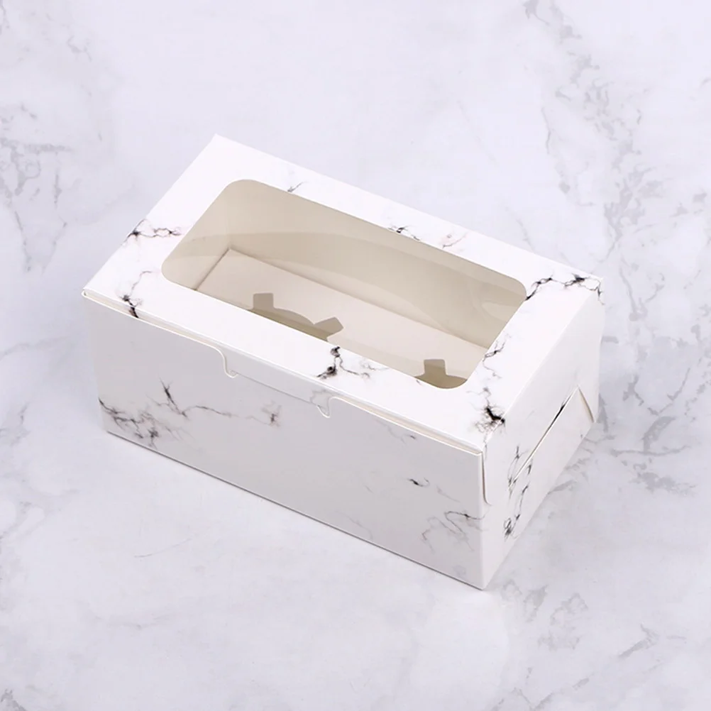 10pcs Marbling Cupcake Boxes with Inserts Windowed Muffin Holder Dessert Containers (2 Cavities)
10pcs Marbling Cupcake Boxes with Inserts Windowed Muffin Holder Dessert Containers (2 Cavities)