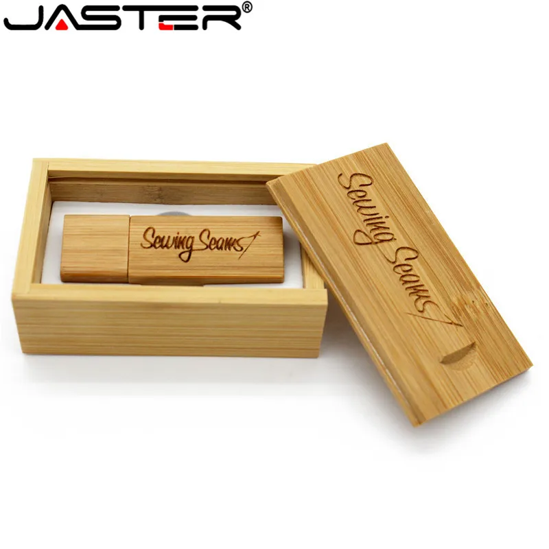 Деревянный бамбуковый usb-накопитель JASTER USB2.0 с коробкой usb-флеш-накопитель личный