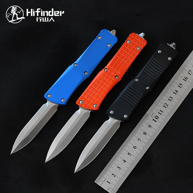 

Hifinder knife D2 double edge blade light Aviation Aluminum Handle hunting knives survival edc outdoor camping Self-defense tool