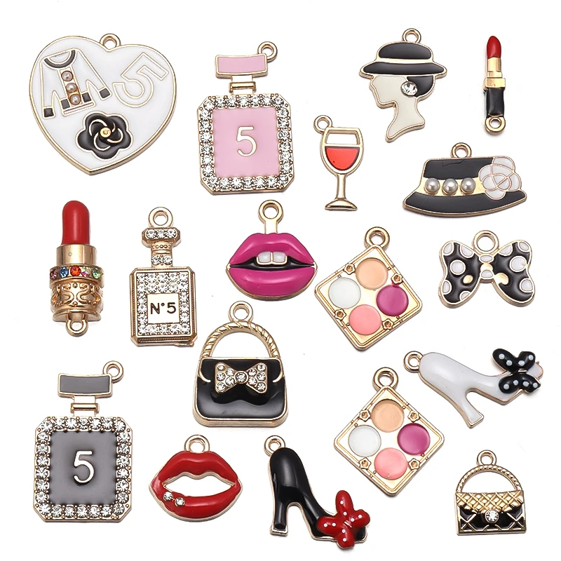 17pcs Sexy Mouth Lipstick Lip Perfume High-heeled Shoes Enamel Charms For Necklace Pendant Bracelet Accessory Jewelry Making
17pcs Sexy Mouth Lipstick Lip Perfume High-heeled Shoes Enamel Charms For Necklace Pendant Bracelet Accessory Jewelry Making