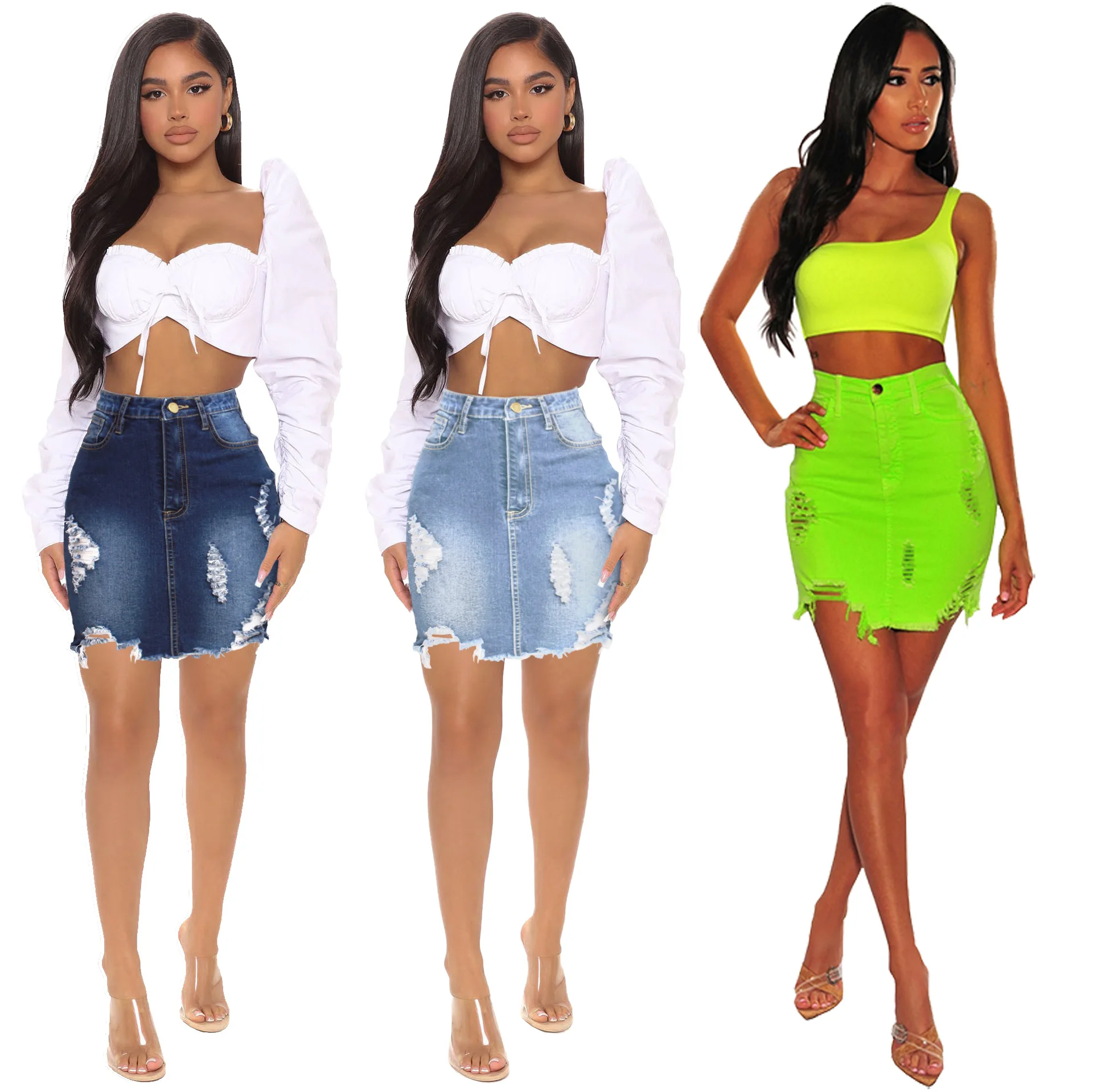 Европейская и американская Женская мода, пикантная НЕОБРАБОТАННАЯ эластичная юбка с бахромой, юбка, джинсовая юбка
Европейская и американская Женская мода, пикантная НЕОБРАБОТАННАЯ эластичная юбка с бахромой, юбка, джинсовая юбка