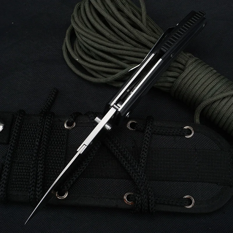 Pocket Knife 440c Blade Folding Knife G10 Handle 58HRC Ball Bearing Fishing Hunting Survival EDC Tactical Multifunctional Knife