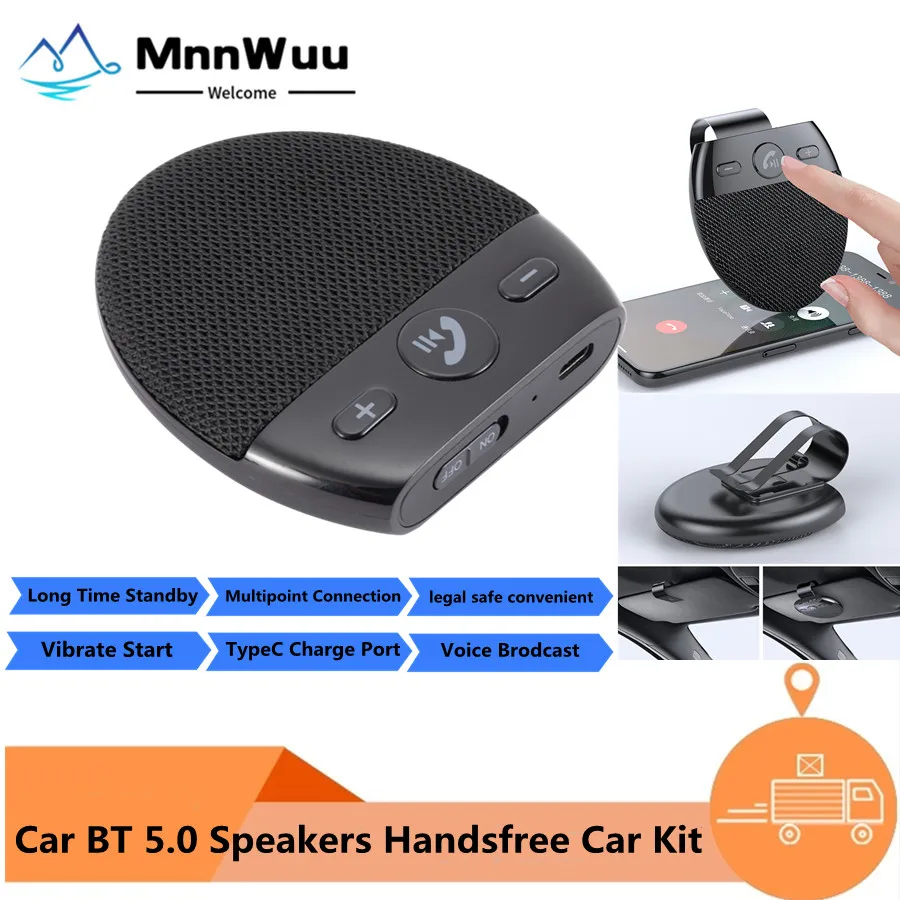 Wireless Vehicle Car Bluetooth V5.0 Speakers Handsfree Car Kit Hands-free Bluetooth Speakerphone Sun Visor Car Accessories
Wireless Vehicle Car Bluetooth V5.0 Speakers Handsfree Car Kit Hands-free Bluetooth Speakerphone Sun Visor Car Accessories