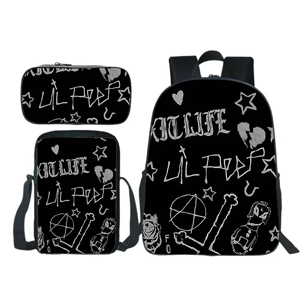 Рюкзак Lil Peep, сумка на плечо, пенал, сумка для книг для подростков, Детский рюкзак для школы, подарок, модные сумки для мальчиков и девочек