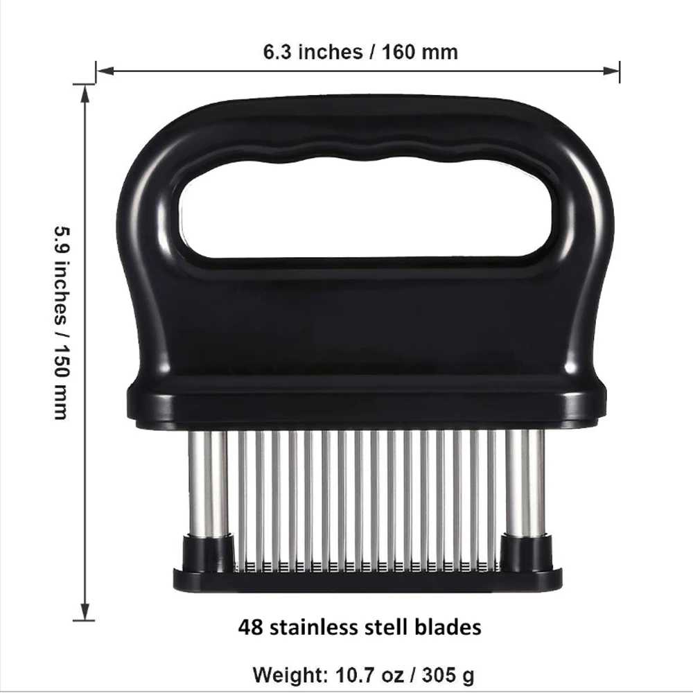 Meat Tenderizer 48-Blades Stainless Steel Tool for Tenderizing Beef Turkey Chicken Steak Pork Kitchen Cooking Cookware Tool
Meat Tenderizer 48-Blades Stainless Steel Tool for Tenderizing Beef Turkey Chicken Steak Pork Kitchen Cooking Cookware Tool