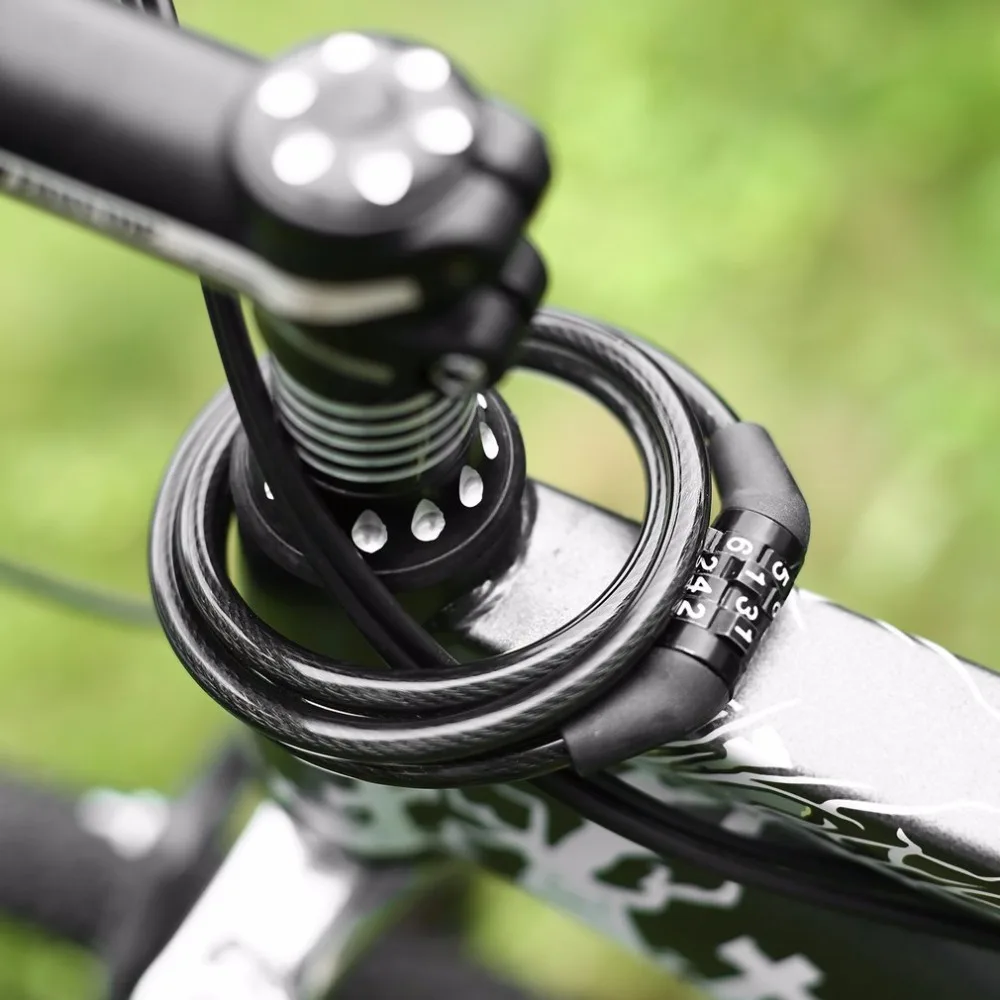 Code Cable Lock Cycling 4-Digital Bicycle Combination Bike Chian Lock 8*1200 mm Plastic Alloy Bike Anti-theft Lock
Code Cable Lock Cycling 4-Digital Bicycle Combination Bike Chian Lock 8*1200 mm Plastic Alloy Bike Anti-theft Lock