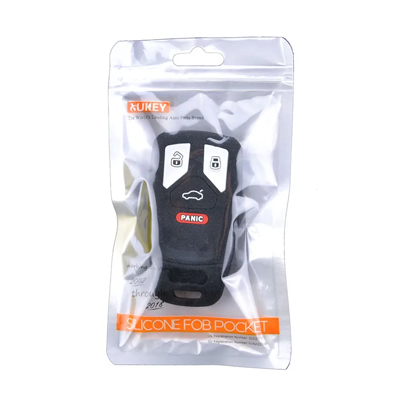 For Audi A4 A5 S5 SQ5 Q5 Q7 TT Silicone Remote Key Case Fob Shell Cover Skin Holder 4 Button 2017 2018 2019