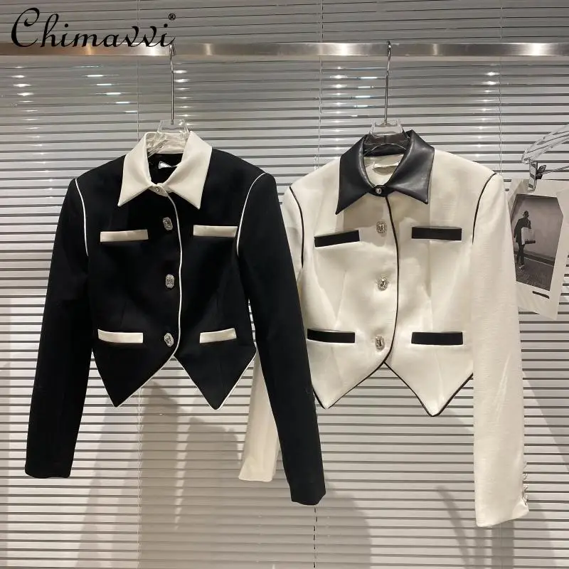 High Street 2021 Autumn New Single Breasted Rhinestone Blazer Black and White Contrast Color Three-Dimensional Suit Short Coat
High Street 2021 Autumn New Single Breasted Rhinestone Blazer Black and White Contrast Color Three-Dimensional Suit Short Coat