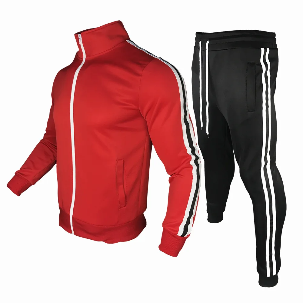 European And American New Men's Sports Suit Stand Collar Cardigan Sports Sweater Running Trend Men's suit
European And American New Men's Sports Suit Stand Collar Cardigan Sports Sweater Running Trend Men's suit