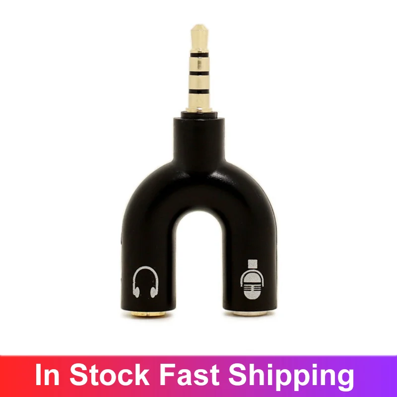 New 3.5mm U Jack Plug Stereo Headphone Splitter Audio Male To Earphone Headset Microphone Adapter For PC Smartphone Mobile Phone 
New 3.5mm U Jack Plug Stereo Headphone Splitter Audio Male To Earphone Headset Microphone Adapter For PC Smartphone Mobile Phone