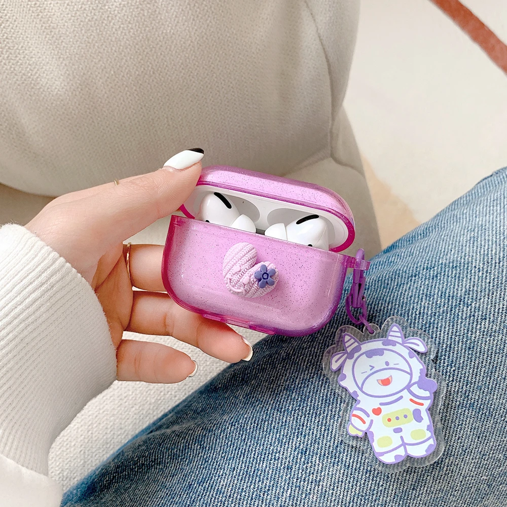 3D Pink Glitter Soft Silicon Earphone Headset Case For AirPods 2 1 Cute Astronaut Cow Keyring Protective Cover For Airpods Pro
3D Pink Glitter Soft Silicon Earphone Headset Case For AirPods 2 1 Cute Astronaut Cow Keyring Protective Cover For Airpods Pro