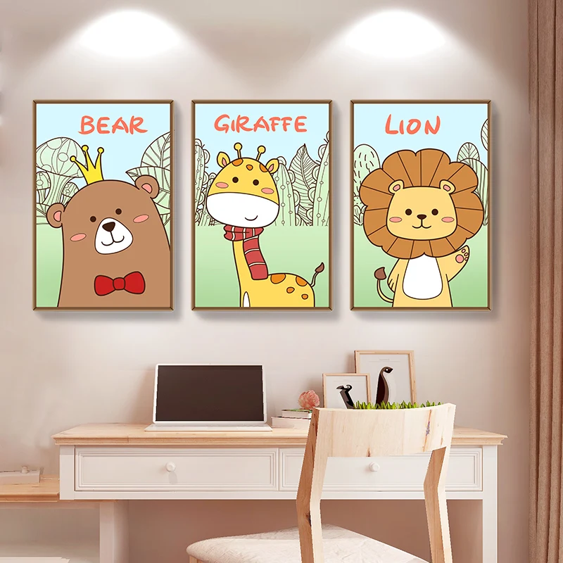 Cartoon Animals Wall Stickers DIY Bear Giraffe Lion Wall Decals for Kids Rooms Living Room Vinyl Nursery Mural Home Decor 
Cartoon Animals Wall Stickers DIY Bear Giraffe Lion Wall Decals for Kids Rooms Living Room Vinyl Nursery Mural Home Decor