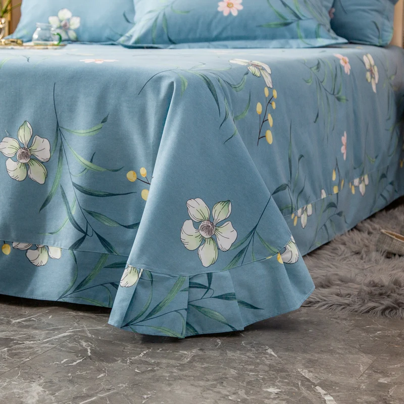 1pc High Quality Floral Print Ruffle Bed Flat Sheet Europe Cotton Bedding Sheets Twin Full Queen King Size No Pillowcase
1pc High Quality Floral Print Ruffle Bed Flat Sheet Europe Cotton Bedding Sheets Twin Full Queen King Size No Pillowcase