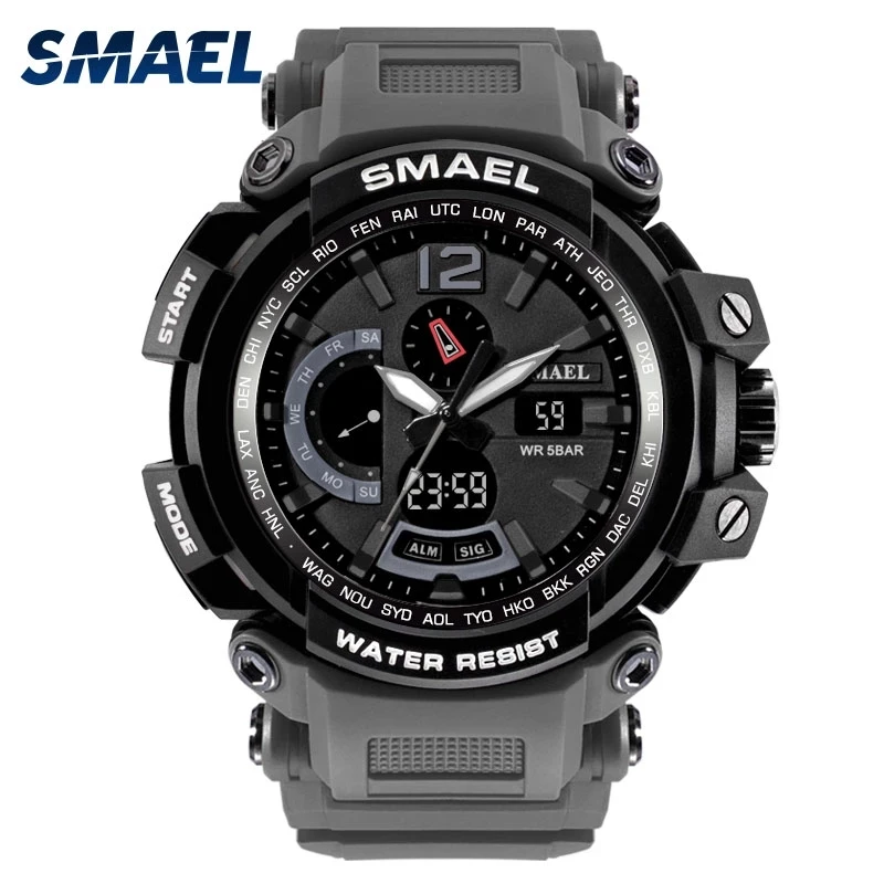 SMAEL Men's Watch Electronic Digital Display Time Sports 50m Waterproof Automatic Date Update Stopwatch Timer Alarm Clock
SMAEL Men's Watch Electronic Digital Display Time Sports 50m Waterproof Automatic Date Update Stopwatch Timer Alarm Clock