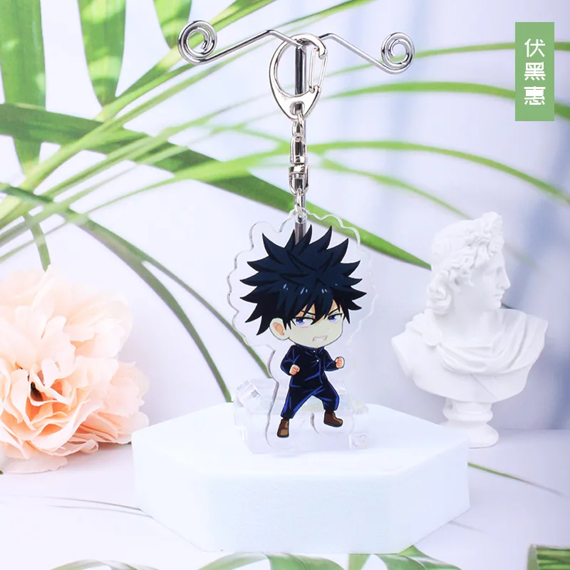 Animation Acrylic Double Layer Sandwich Pendant Jinxing Back War Five Wu Fu Black Hui Key Chain Bag Pendant