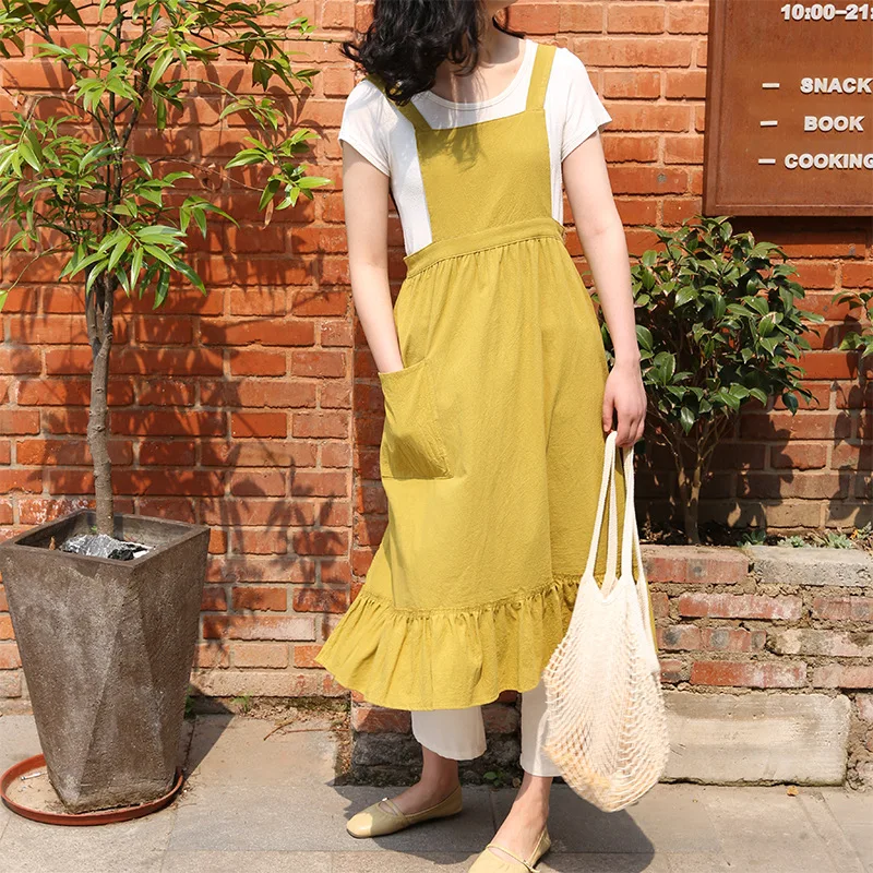 Japanese Korean Version of Literary Apron Foreign Trade Custom Net Red Lotus Leaf Lace Kitchen Coffee Cotton Linen Vest Apron
Japanese Korean Version of Literary Apron Foreign Trade Custom Net Red Lotus Leaf Lace Kitchen Coffee Cotton Linen Vest Apron