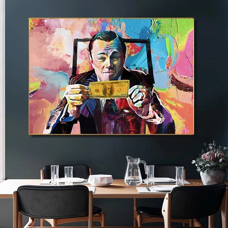 Canvas Art Wolf Of Wall Street Wall street Leonardo DiCaprio Money Art Money Talks Pop Art Wall Street printed painting
Canvas Art Wolf Of Wall Street Wall street Leonardo DiCaprio Money Art Money Talks Pop Art Wall Street printed painting
