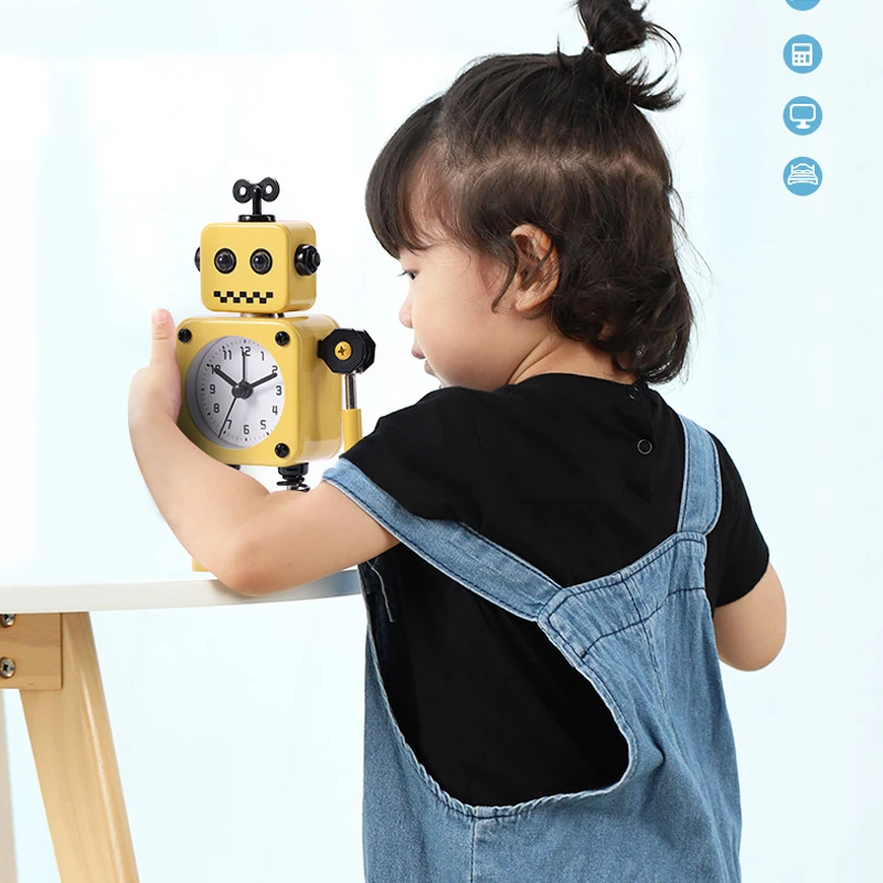 Creative Small Alarm Clock Robot Alarm Clock Student Clock Alarm Clock Cute Child Cartoon Metal Alarm Clock Gift Home Decoration 
Creative Small Alarm Clock Robot Alarm Clock Student Clock Alarm Clock Cute Child Cartoon Metal Alarm Clock Gift Home Decoration
