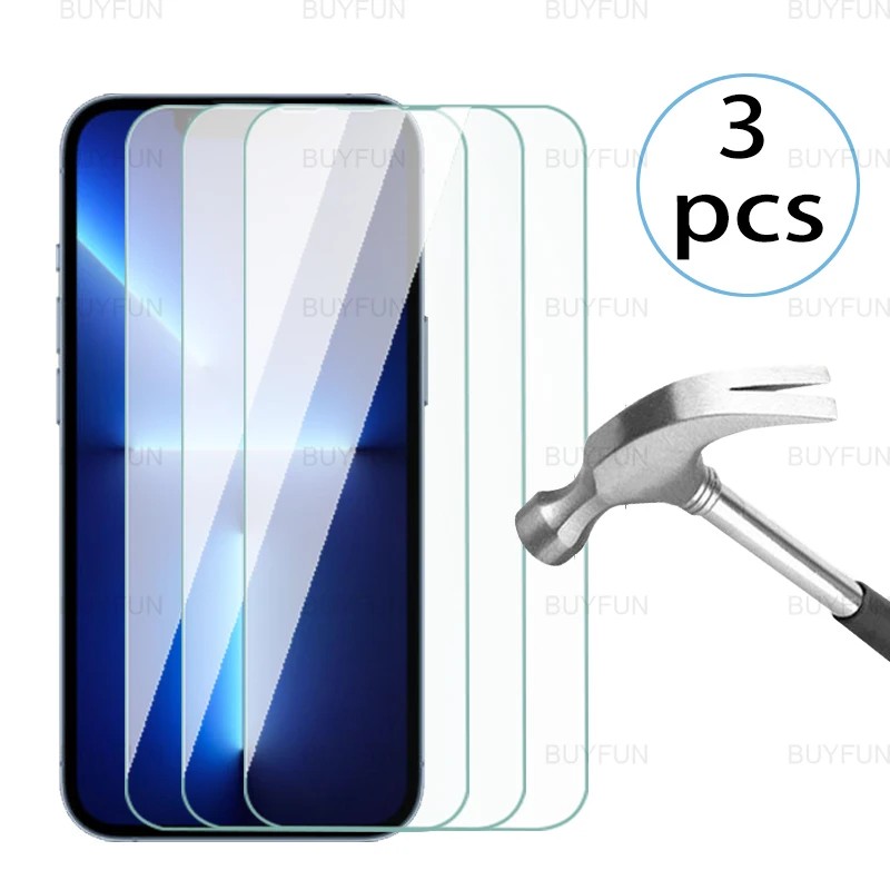 Чехол из закаленного стекла для iPhone 13 Pro Max 3 шт. полное покрытие Защита экрана Apple i