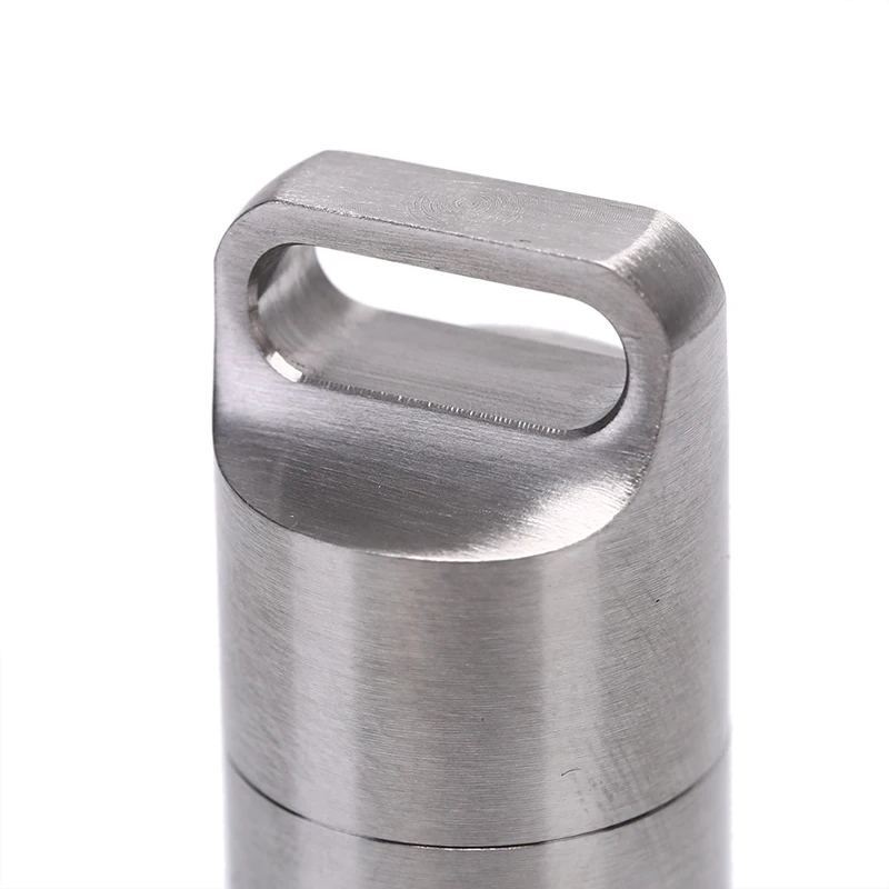 stainless steel Waterproof Capsule Seal Bottle Outdoor Survival Pill Box Container Pill Tank 
stainless steel Waterproof Capsule Seal Bottle Outdoor Survival Pill Box Container Pill Tank