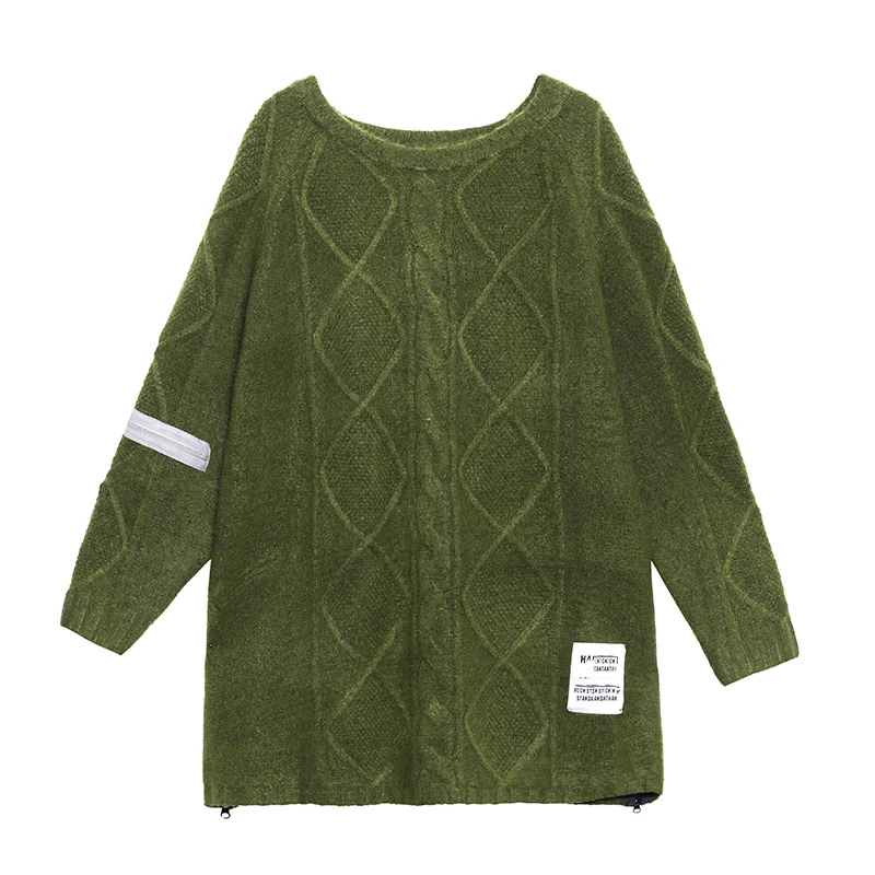 SeeBeautiful Large Size Knitted Sweater Pullovers O Neck Long Sleeve Zipper New Fashion 2020 Autumn Winter Women M508
SeeBeautiful Large Size Knitted Sweater Pullovers O Neck Long Sleeve Zipper New Fashion 2020 Autumn Winter Women M508
