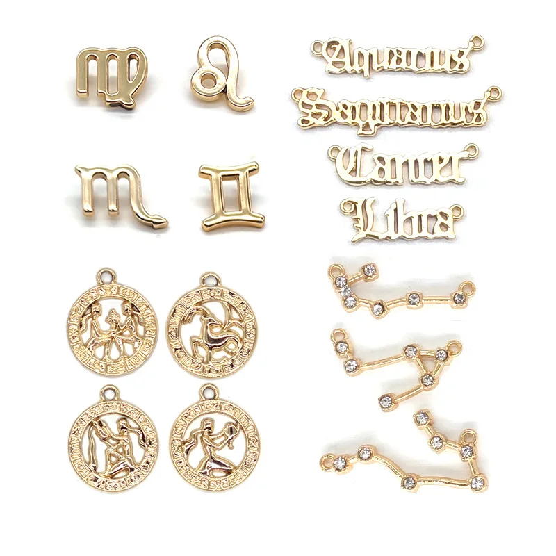 

Sansango 12pcs Twelve Constellations Charm Pendant For Women 12 Zodiac Signs Jewelry Chokers Making Gift Astrology Constellation
