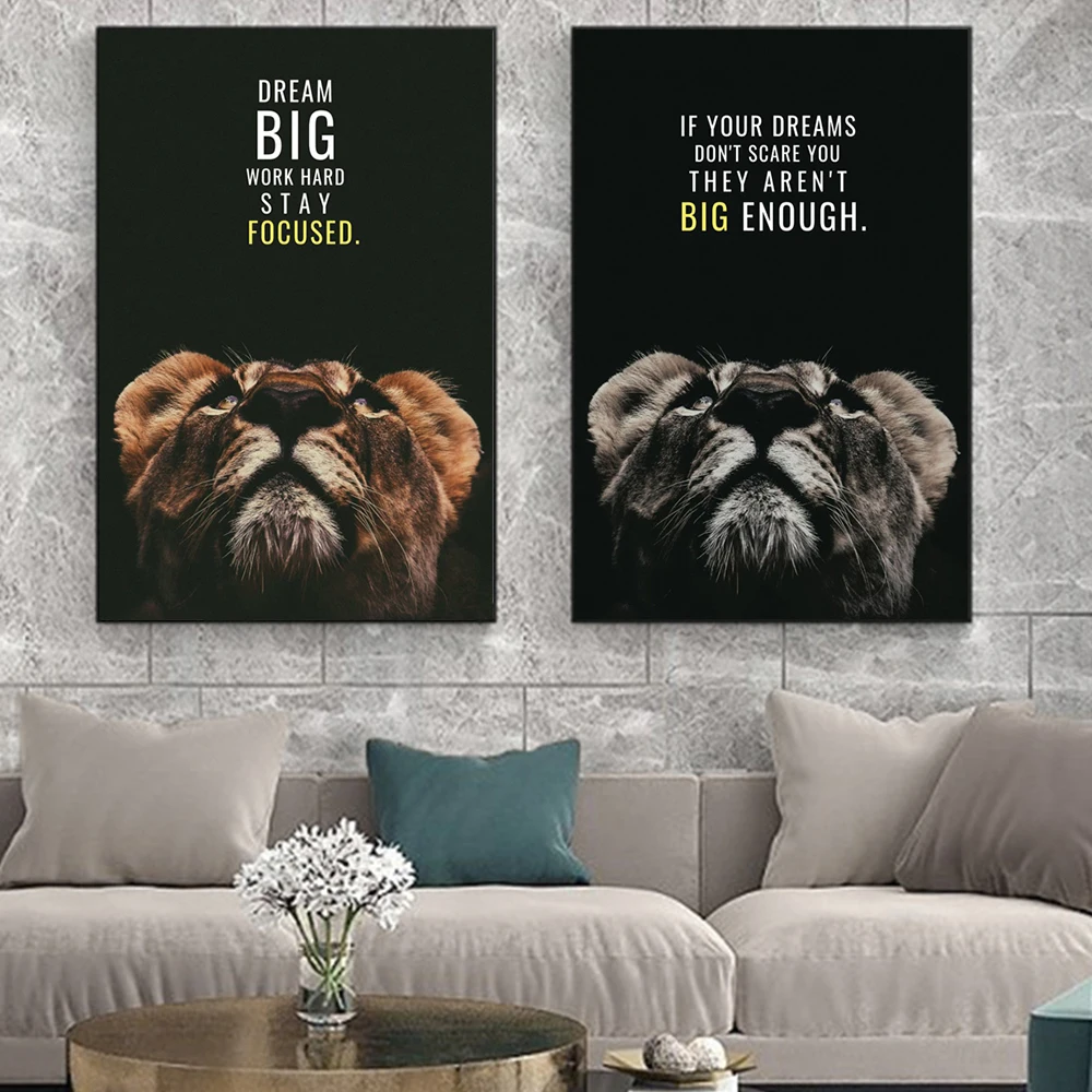 Inspirational Quote Wild Lions Art Canvas Painting Wall Posters And Prints Animals Inspiration Art Picture Home Office Decor
Inspirational Quote Wild Lions Art Canvas Painting Wall Posters And Prints Animals Inspiration Art Picture Home Office Decor
