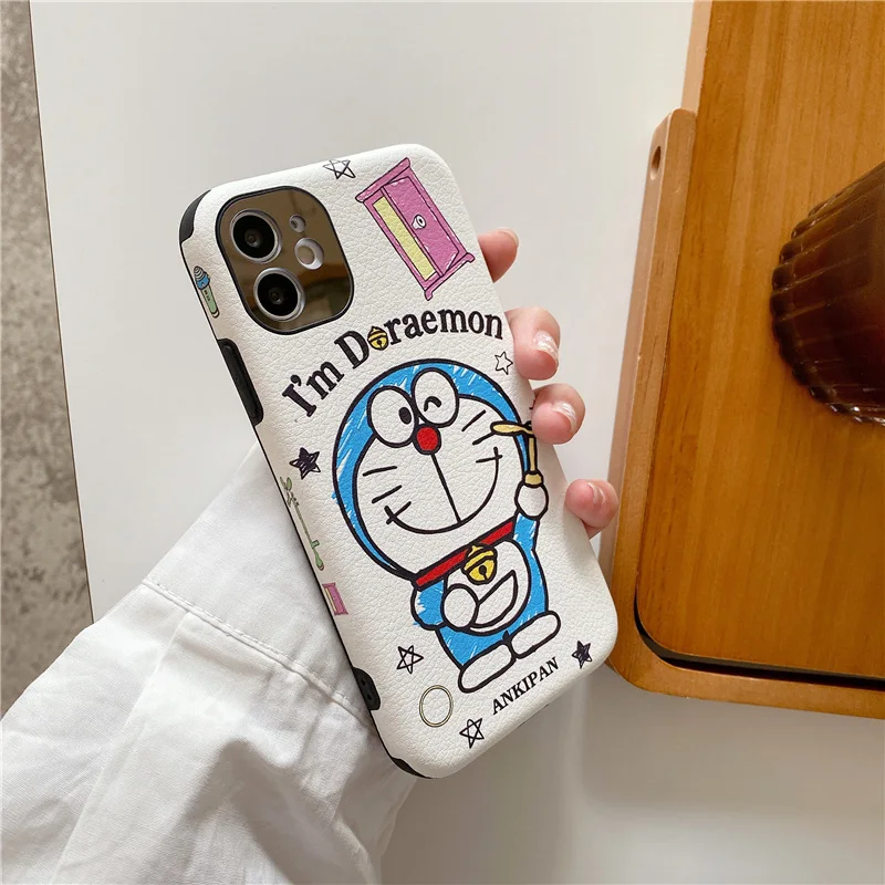 

Doraemon couple mobile phone cover for iPhone12mini/12promax/11pro/7/8/se2/xr/xs/xsmax/8plus/7p girl cartoon mobile phone case