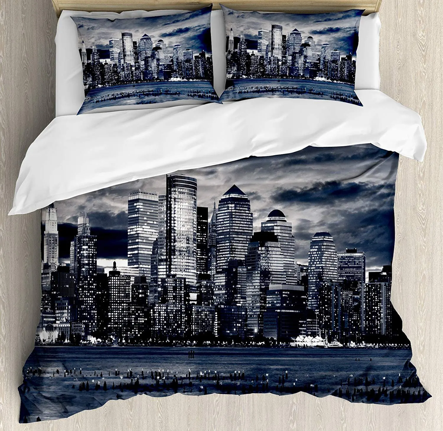 City Bedding Set Dramatic View of New York Skyline from Jersey Side Clouds Buildings Duvet Cover Pillowcase Bedclothes Bed Set
City Bedding Set Dramatic View of New York Skyline from Jersey Side Clouds Buildings Duvet Cover Pillowcase Bedclothes Bed Set