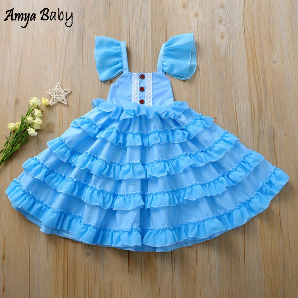 Amya Baby Princess Costume Girls Summer Dresses 2020 Blue Color Pleated Layered European American Birthday Kids Party Dress
Amya Baby Princess Costume Girls Summer Dresses 2020 Blue Color Pleated Layered European American Birthday Kids Party Dress