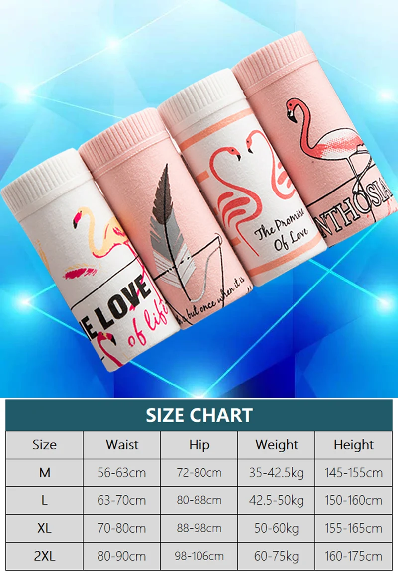 4pcs/lot Cute cartoon bird panties Women cotton breathable briefs Girl sexy fashion comfortable underpants lingerie
4pcs/lot Cute cartoon bird panties Women cotton breathable briefs Girl sexy fashion comfortable underpants lingerie