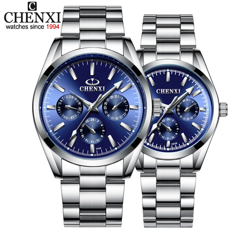 Top Quality Stainless Steel Quartz Watch Waterproof Couple Wristwatches Men&Women Luxury Brand CHENXI 006B Fashion Clock
Top Quality Stainless Steel Quartz Watch Waterproof Couple Wristwatches Men&Women Luxury Brand CHENXI 006B Fashion Clock