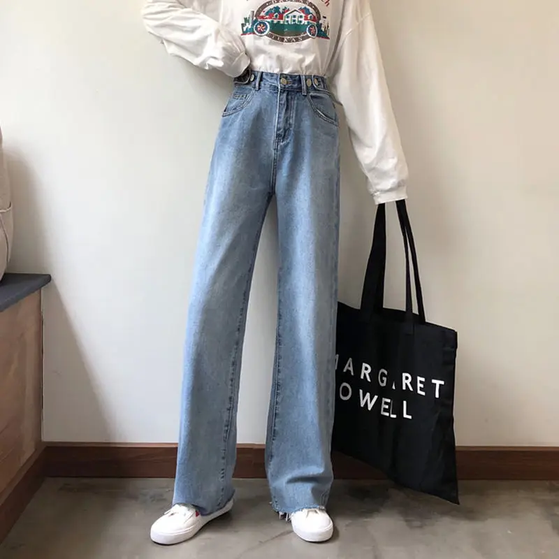 spring/autumn women jeans denim fabric Washed trousers wide leg pants high waist women trousers ins pants
spring/autumn women jeans denim fabric Washed trousers wide leg pants high waist women trousers ins pants