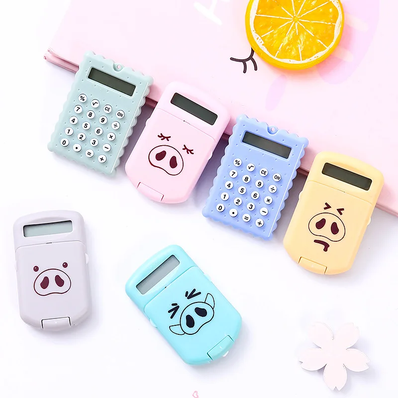 Portable Cartoon Calculator Pocket Size 8 Digits Display Mini Ultra-thin Button Battery Cute Calculator Creative School Student
Portable Cartoon Calculator Pocket Size 8 Digits Display Mini Ultra-thin Button Battery Cute Calculator Creative School Student