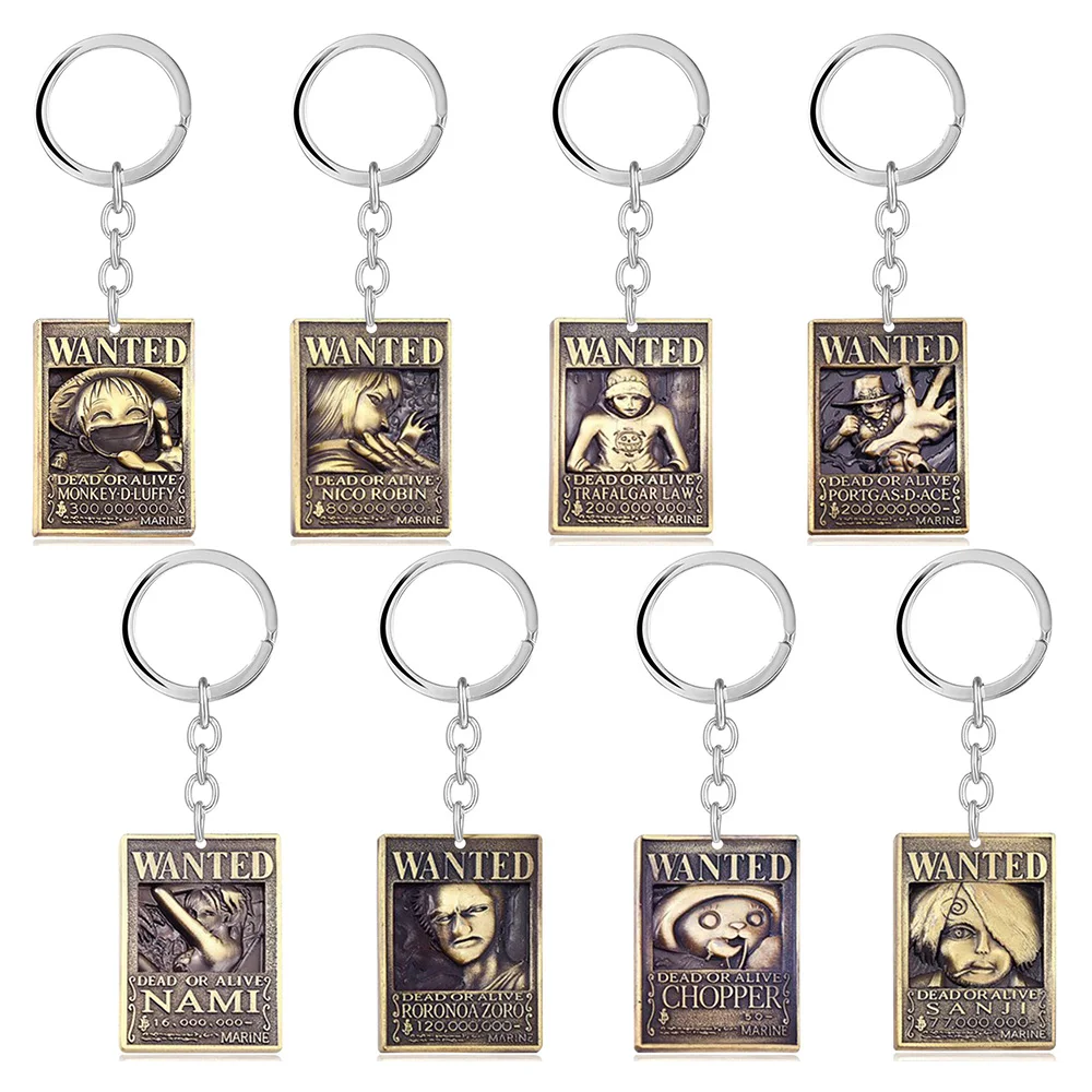Anime One Piece Wanted Keyrings Monkey D.Luffy Sanji Metal Pendants Zoro Key Chain Nico·Robin Nami Cosplay Prop Jewelry Gift
Anime One Piece Wanted Keyrings Monkey D.Luffy Sanji Metal Pendants Zoro Key Chain Nico·Robin Nami Cosplay Prop Jewelry Gift