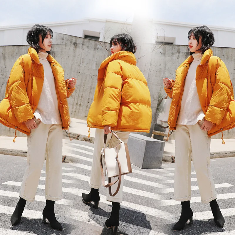 Bread short down parka coat women Korean style loose winter coat 2021 new 
Bread short down parka coat women Korean style loose winter coat 2021 new
