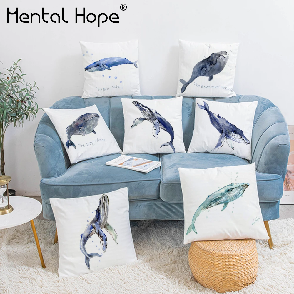 Cartoon Whale Printed Cushion Cover Blue Whale Pattern Plush Throw Pillow Cover Home Decor Square Decorative Pillowcase
Cartoon Whale Printed Cushion Cover Blue Whale Pattern Plush Throw Pillow Cover Home Decor Square Decorative Pillowcase