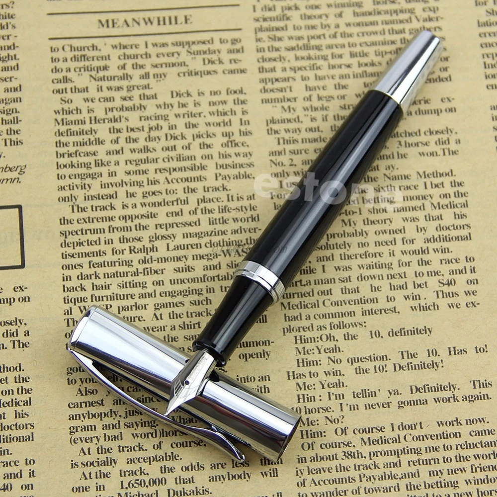 New Baoer 051 Smooth Stainless Black Medium Nib Study Business Fountain Pen
New Baoer 051 Smooth Stainless Black Medium Nib Study Business Fountain Pen