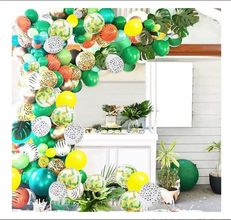 Jungle Theme Baby Shower Decoration Balloon Garland Arch Kit Animal Strip Balloon Palm leaves for kids Birthday Party Supplies
Jungle Theme Baby Shower Decoration Balloon Garland Arch Kit Animal Strip Balloon Palm leaves for kids Birthday Party Supplies