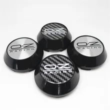 4pcs 65mm OZ Racing Wheels Hub Caps Car Styling Rims Center Cover Emblem Badge Black Chrome