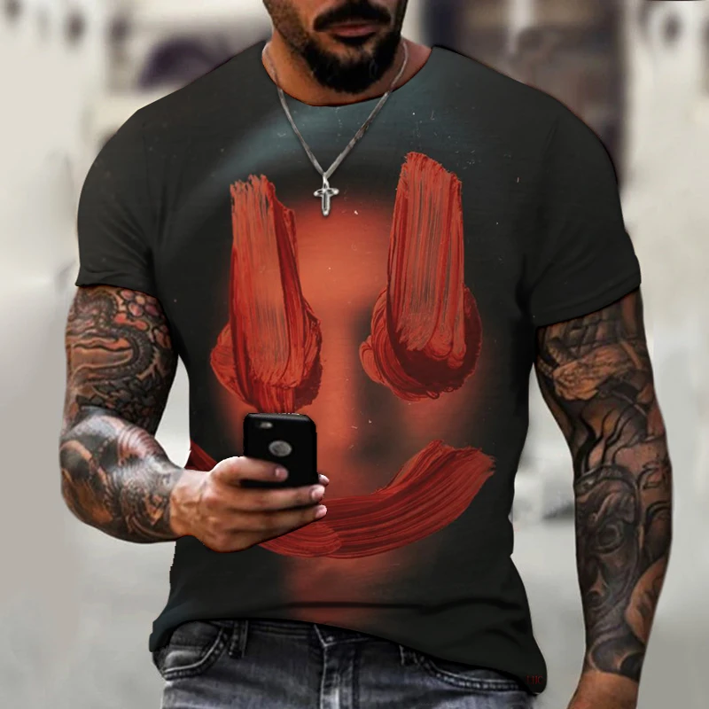 3D Everyday Print T-shirt Fashion Round Neck Men's Comfortable Casual Soft Comfortable Face Pattern Short Sleeve Summer Top
3D Everyday Print T-shirt Fashion Round Neck Men's Comfortable Casual Soft Comfortable Face Pattern Short Sleeve Summer Top