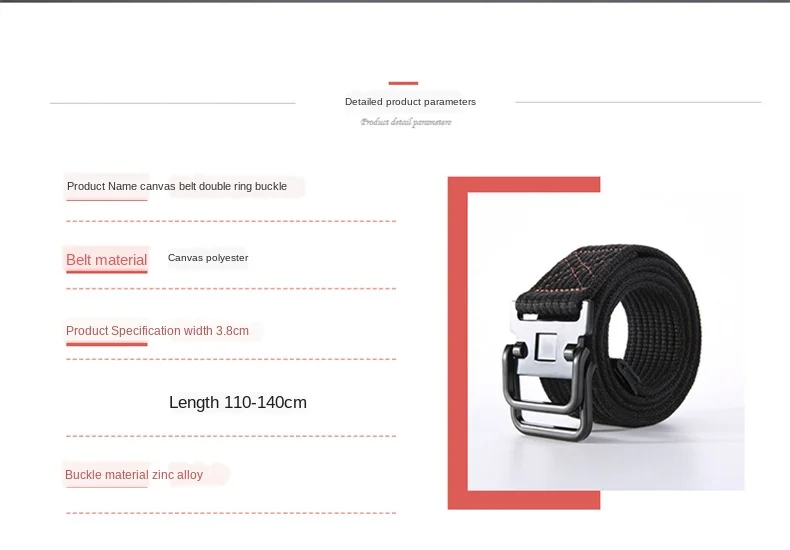 men and women canvas belt double-loop buckle trouser belt for young students all-match canvas belt width 3.8cm length 110-140cm
men and women canvas belt double-loop buckle trouser belt for young students all-match canvas belt width 3.8cm length 110-140cm