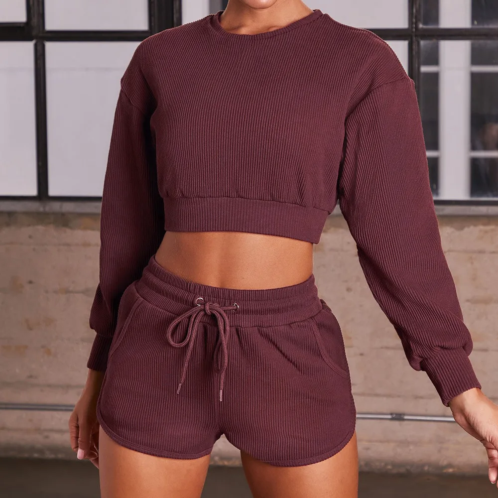 Peachmiss Ribbed Long-Sleeved Shorts Sports Fitness Yoga Set Gym Clothing Workout Women Two-Piece Suit Sport Set Home Clothes
Peachmiss Ribbed Long-Sleeved Shorts Sports Fitness Yoga Set Gym Clothing Workout Women Two-Piece Suit Sport Set Home Clothes