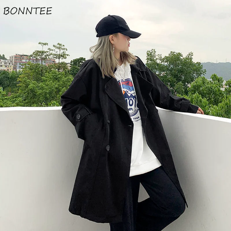 Long Trench Women New Arrival Early Autumn Fashion Outwear Stylish Korean Style Notched Button Simple Casual Elegant Loose Soft
Long Trench Women New Arrival Early Autumn Fashion Outwear Stylish Korean Style Notched Button Simple Casual Elegant Loose Soft