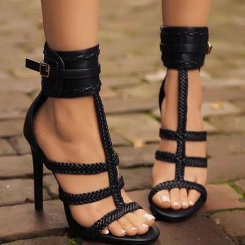 Siddons Black Leather Women Sandals Open Toe Buckle Strap Stiletto High Heels Ladies Party Shoes Sandalias De Verano Para Mujer
Siddons Black Leather Women Sandals Open Toe Buckle Strap Stiletto High Heels Ladies Party Shoes Sandalias De Verano Para Mujer